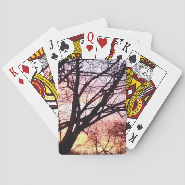 Trees - Winter Sunrise  Playing Cards (Back)