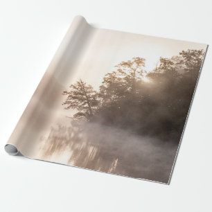 TREES WITH FOG WRAPPING PAPER