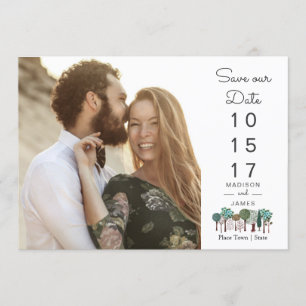 Trees Woodland Forest Save The Date Card