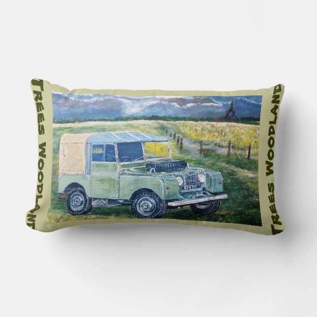 Trees Woodland Lumbar Cushion (Front)