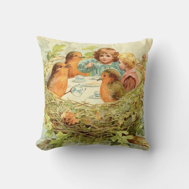 Treetop Tea Party Cushion (Front)
