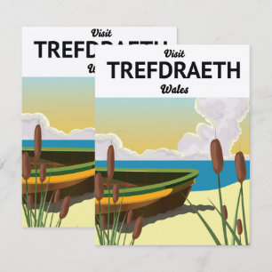 Trefdraeth seaside travel poster