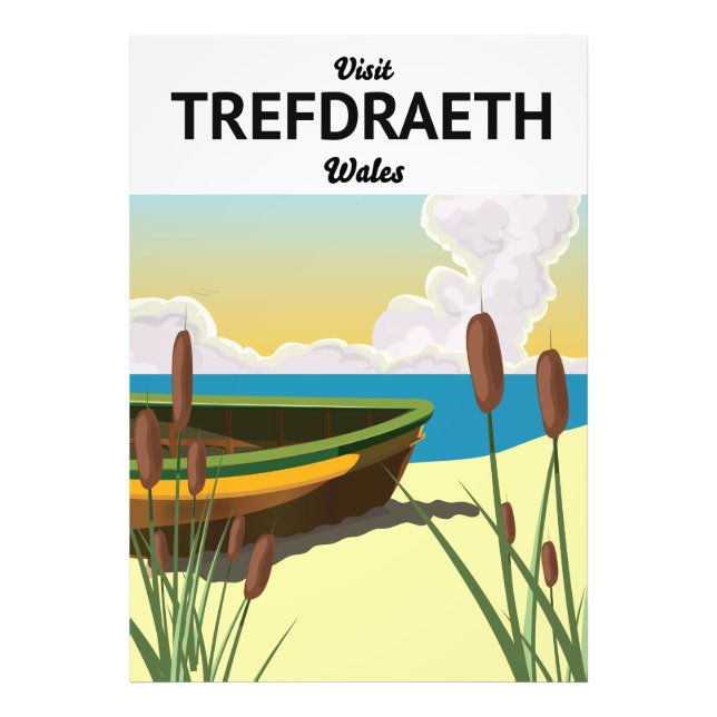 Trefdraeth seaside travel poster (Front)