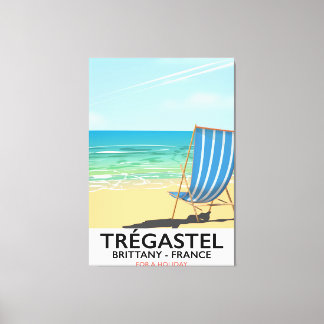 Trégastel, Brittany France beach vacation poster Canvas Print