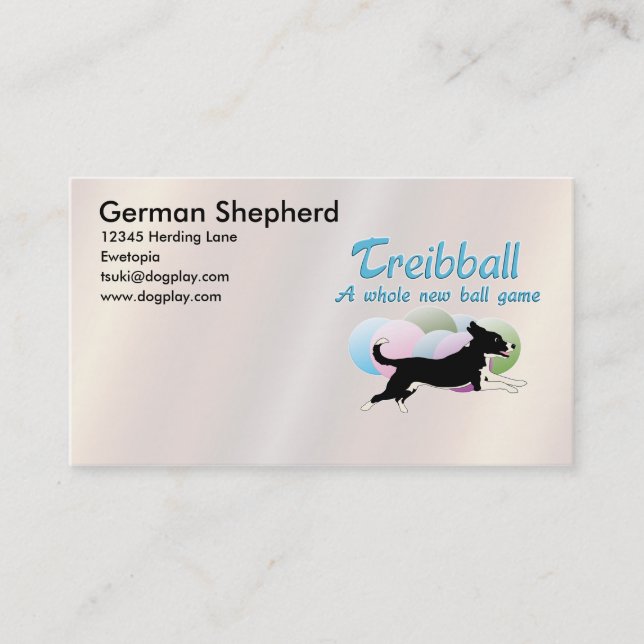 Treibball Business Card (Front)