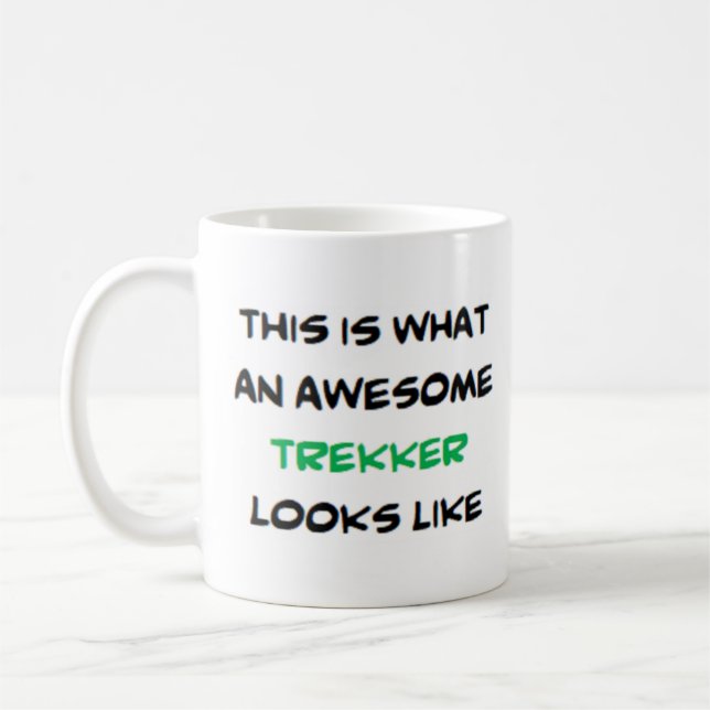 trekker, awesome coffee mug (Left)