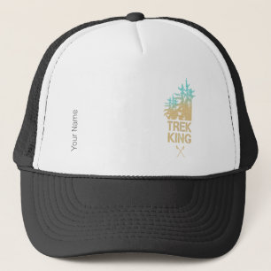 Trekking and Hiking Outdoor Vintage Forest Design Trucker Hat