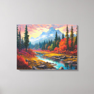 Trekking Autumn Japanese Fine Art Canvas Print