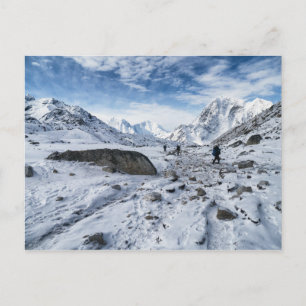 Trekking in Snowy & Icy Mountains (Himalayas) Postcard