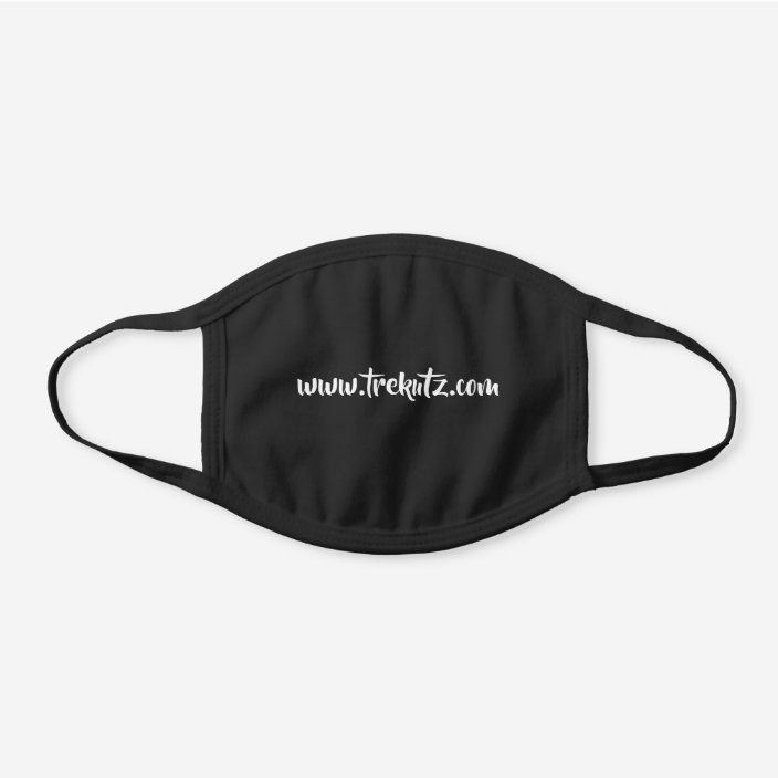 trekutz facemask black cotton face mask | Zazzle.co.uk