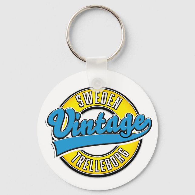 Trelleborg Sweden vintage logo Key Ring (Front)