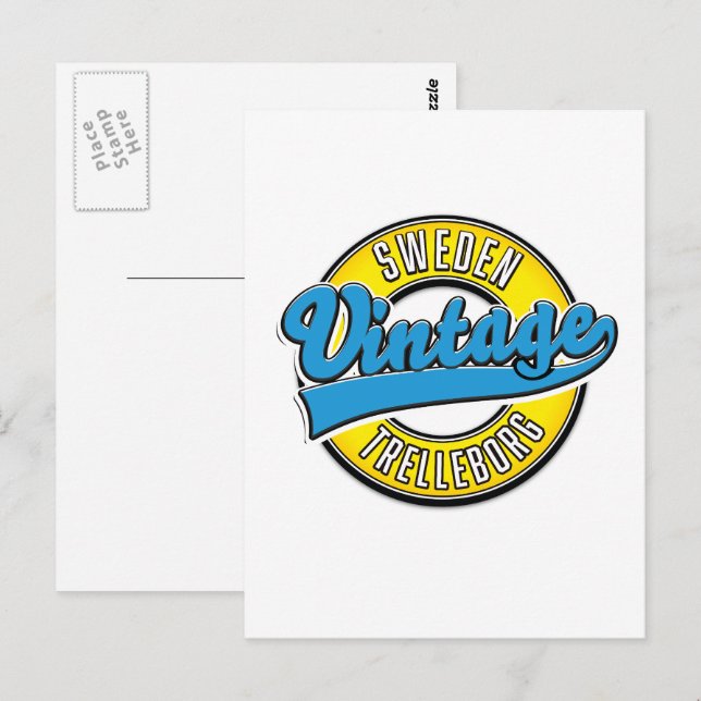 Trelleborg Sweden vintage logo Postcard (Front/Back)