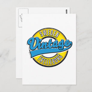 Trelleborg Sweden vintage logo Postcard