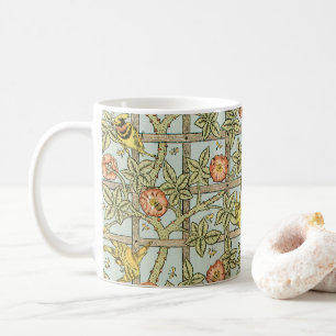 Trellis by William Morris, Vintage Garden Textile Coffee Mug