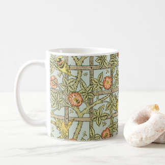 Trellis by William Morris, Vintage Garden Textile Coffee Mug