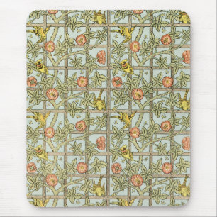 Trellis by William Morris, Vintage Garden Textile Mouse Mat