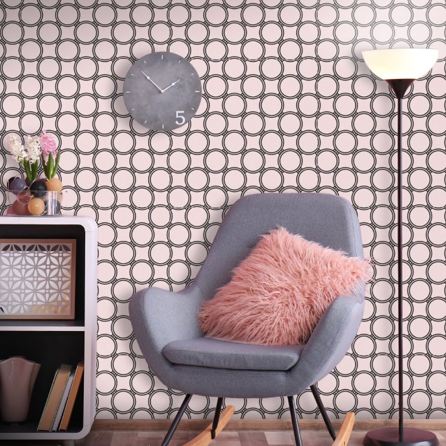 Trellis Circles Black Pink Wallpaper (Creator Uploaded)