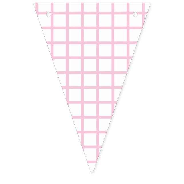 Trellis Light Pink - White Bunting (First Flag)