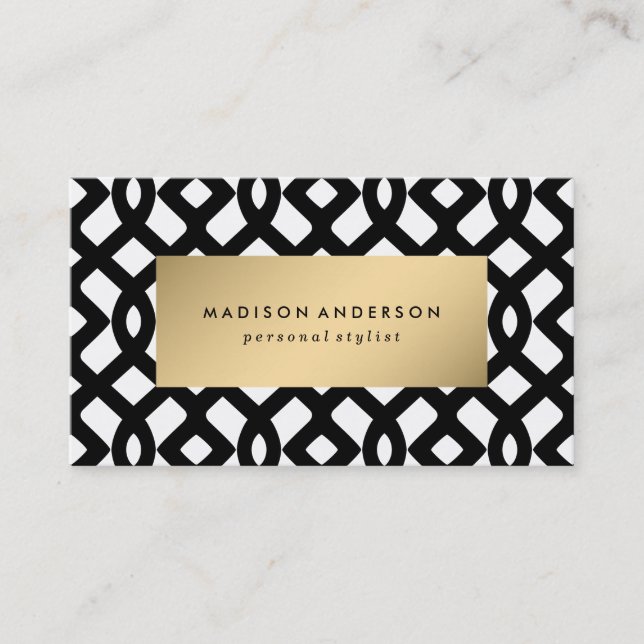 Trellis Links in Gold | Business Cards (Front)