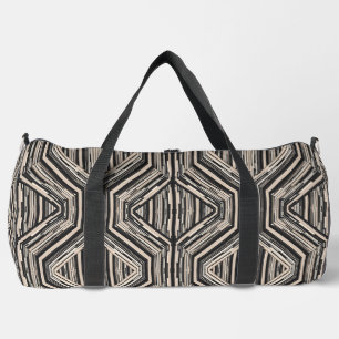 Trellis Modern Stripe Squares and Diamonds Duffle Bag