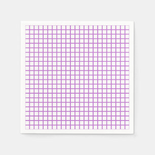 Trellis Orchid Purple - White Napkin
