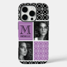 Trellis Pattern Photo Collage & Monogram