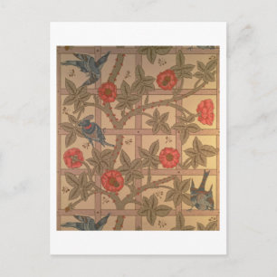 'Trellis' wallpaper design, 1864 Postcard
