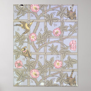 'Trellis' wallpaper design, 1864 Poster