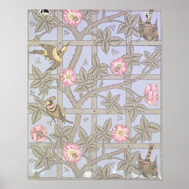 'Trellis' wallpaper design, 1864 Poster (Front)