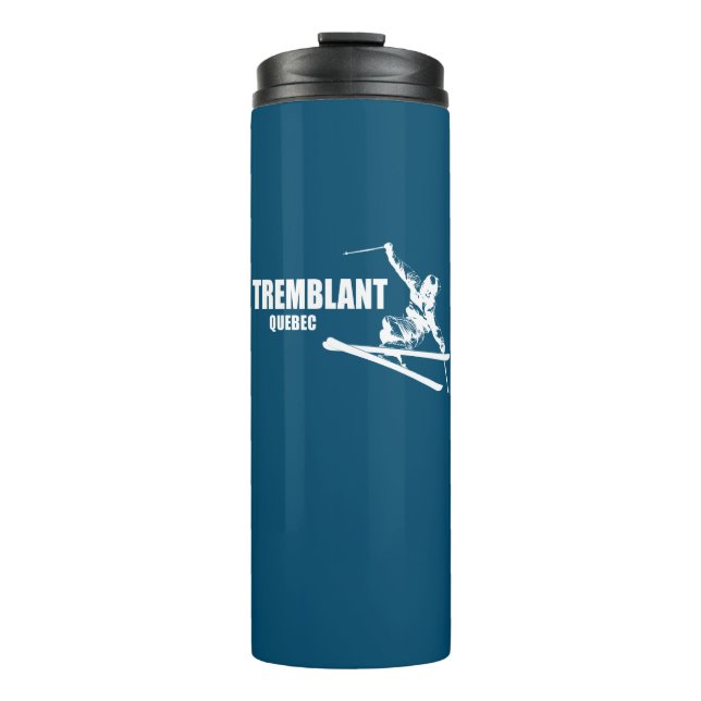 Tremblant Quebec Skier Thermal Tumbler (Front)