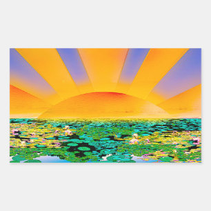 TREMENDOUS TRANQUILITY RECTANGULAR STICKER