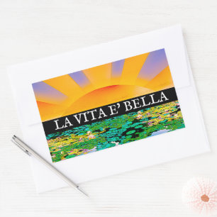 TREMENDOUS TRANQUILITY RECTANGULAR STICKER