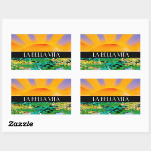 TREMENDOUS TRANQUILITY RECTANGULAR STICKER
