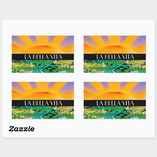 TREMENDOUS TRANQUILITY  RECTANGULAR STICKER (Sheet)