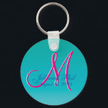 Tremendous Turquoise Budget Wedding Monogram Key Ring<br><div class="desc">3d Monogram Turquoise Tremendous Turquoise Budget Wedding Monogram</div>