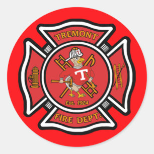 Tremont Fire Department Classic Round Sticker