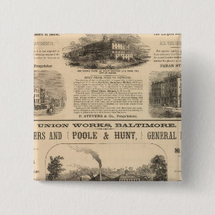 Tremont House, Boston hotel Nahant House 15 Cm Square Badge