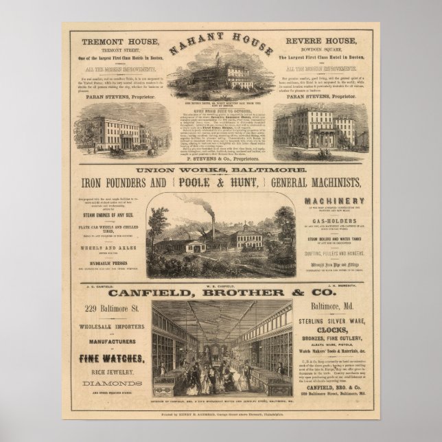 Tremont House, Boston hotel Nahant House Poster (Front)