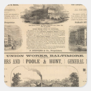 Tremont House, Boston hotel Nahant House Square Sticker