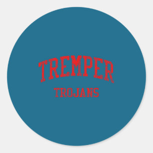 Tremper high school hs kenosha wi vintage sports classic round sticker