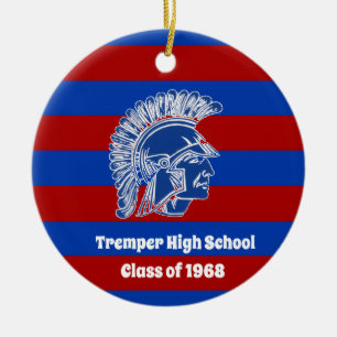 Tremper Trojan Kenosha Wisconsin Ceramic Tree Decoration