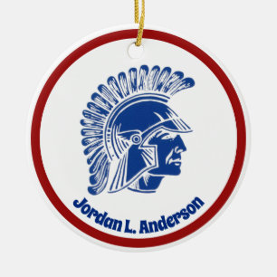 Tremper Trojan Kenosha Wisconsin Ceramic Tree Decoration