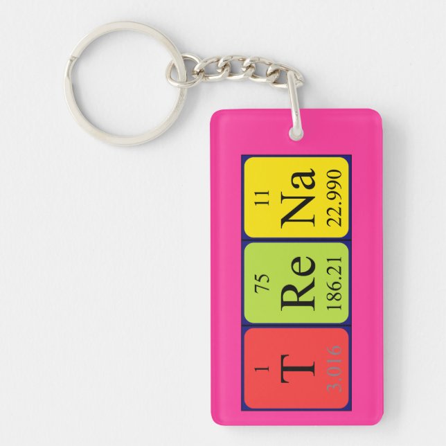 Trena periodic table name keyring (Front)