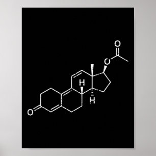 Trenbolone Steroid Molecule Poster
