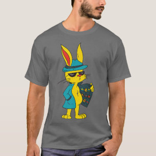 Trench Coat Bunny Easter Design For Easter Sunday  T-Shirt