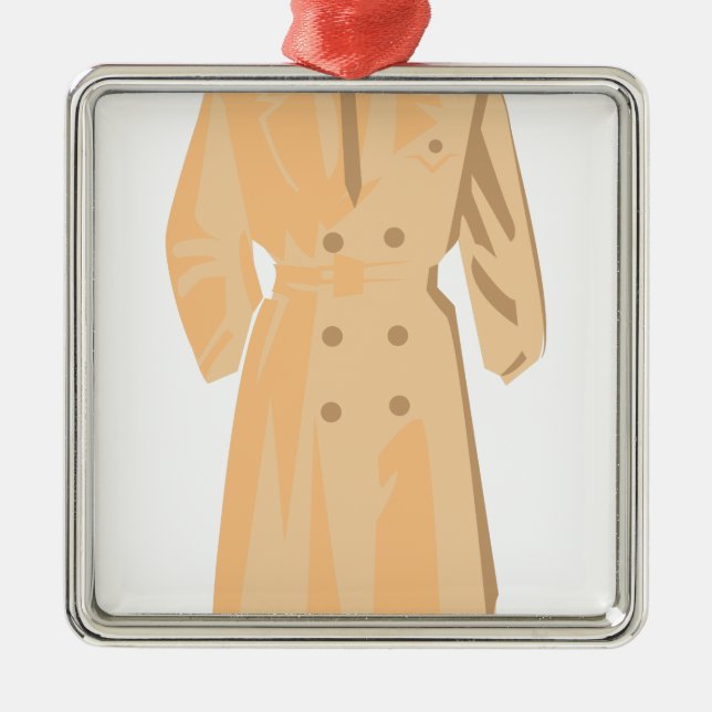 Trench Coat Metal Tree Decoration (Front)