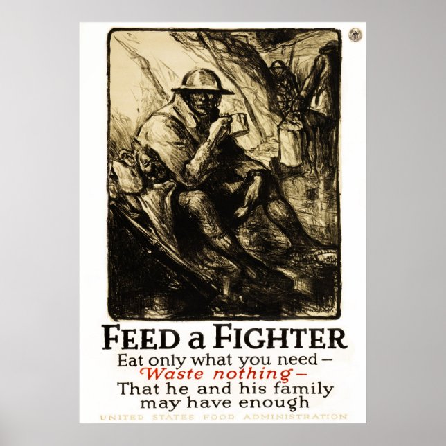 TRENCH WARFARE WW1  - 1918 POSTER (Front)