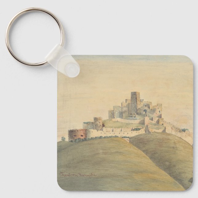 Trencin Castle in western Slovakia Key Ring (Front)