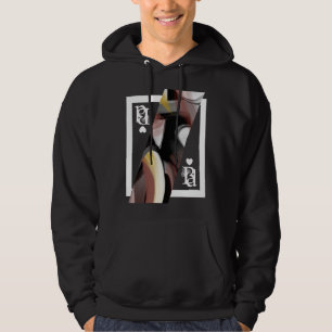 Trend Abstract Art Black White Powdery Hoodie