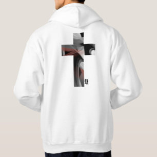 Trend Abstract Art Black White Powdery Hoodie